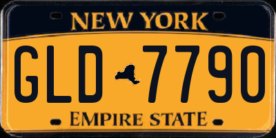 NY license plate GLD7790