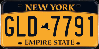 NY license plate GLD7791