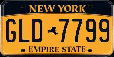 NY license plate GLD7799