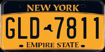 NY license plate GLD7811