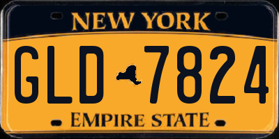 NY license plate GLD7824