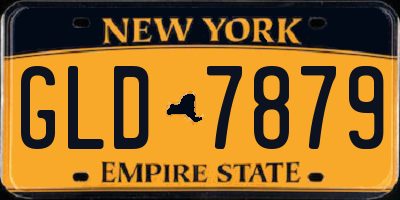 NY license plate GLD7879
