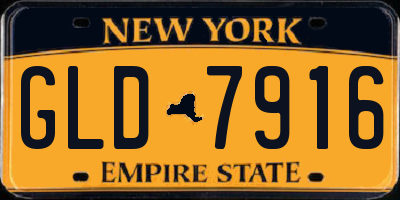 NY license plate GLD7916