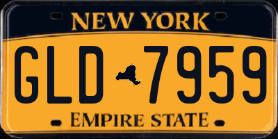 NY license plate GLD7959