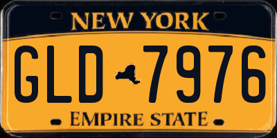 NY license plate GLD7976