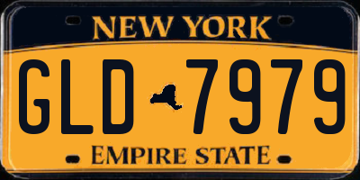 NY license plate GLD7979