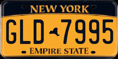 NY license plate GLD7995
