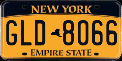 NY license plate GLD8066