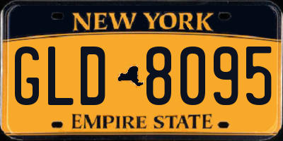 NY license plate GLD8095