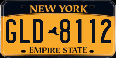 NY license plate GLD8112