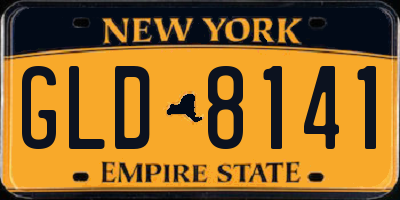 NY license plate GLD8141