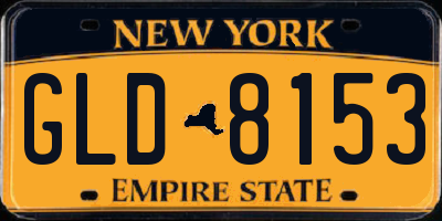 NY license plate GLD8153