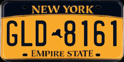 NY license plate GLD8161