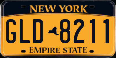 NY license plate GLD8211