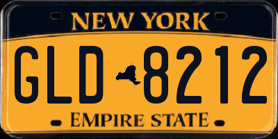 NY license plate GLD8212