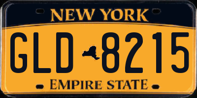 NY license plate GLD8215