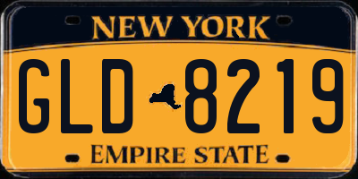NY license plate GLD8219