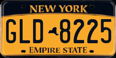 NY license plate GLD8225