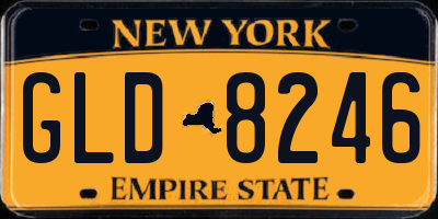 NY license plate GLD8246
