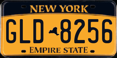 NY license plate GLD8256