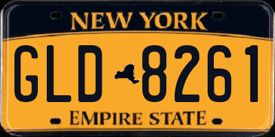 NY license plate GLD8261
