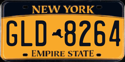 NY license plate GLD8264