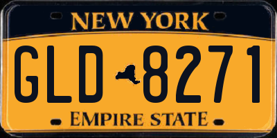NY license plate GLD8271