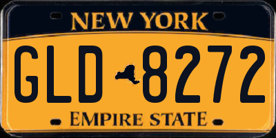 NY license plate GLD8272