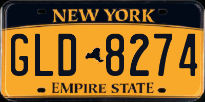 NY license plate GLD8274