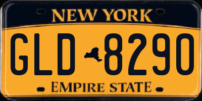 NY license plate GLD8290