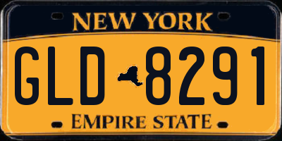 NY license plate GLD8291