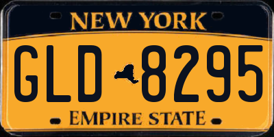 NY license plate GLD8295