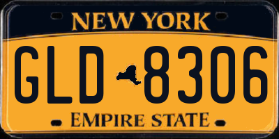 NY license plate GLD8306
