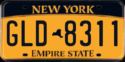 NY license plate GLD8311