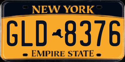 NY license plate GLD8376