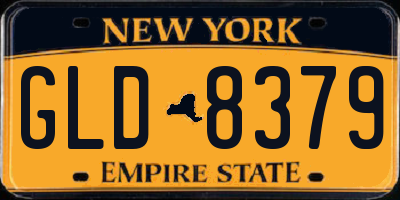 NY license plate GLD8379