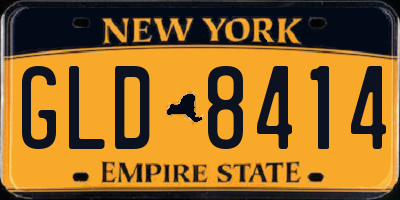NY license plate GLD8414