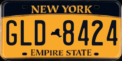 NY license plate GLD8424