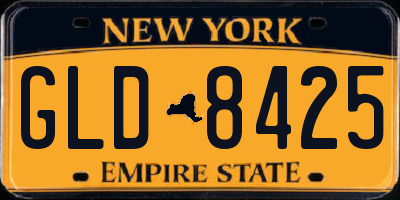 NY license plate GLD8425