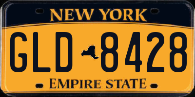 NY license plate GLD8428
