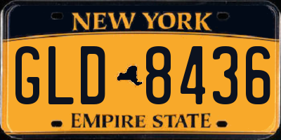 NY license plate GLD8436