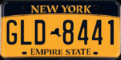 NY license plate GLD8441