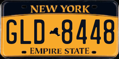 NY license plate GLD8448