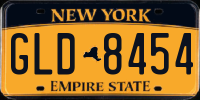 NY license plate GLD8454