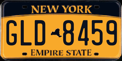 NY license plate GLD8459