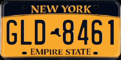 NY license plate GLD8461