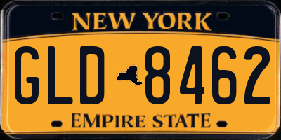 NY license plate GLD8462