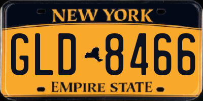 NY license plate GLD8466