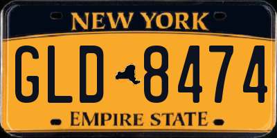 NY license plate GLD8474