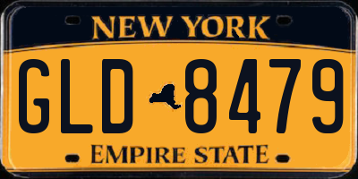 NY license plate GLD8479